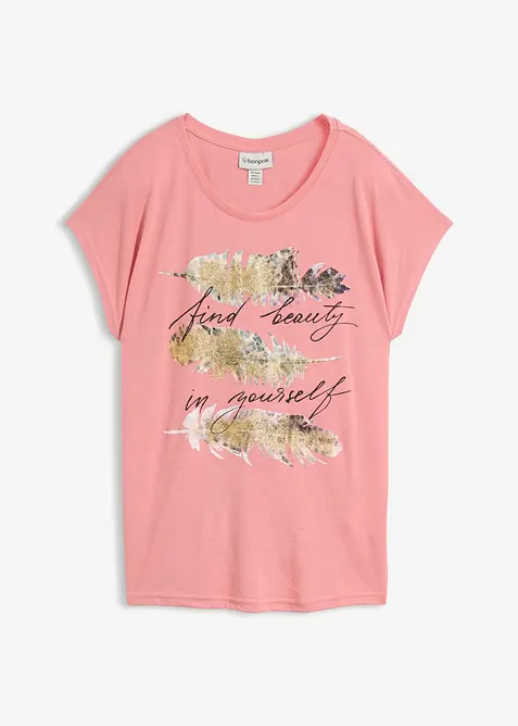 T-shirt med glittertrykk, bonprix