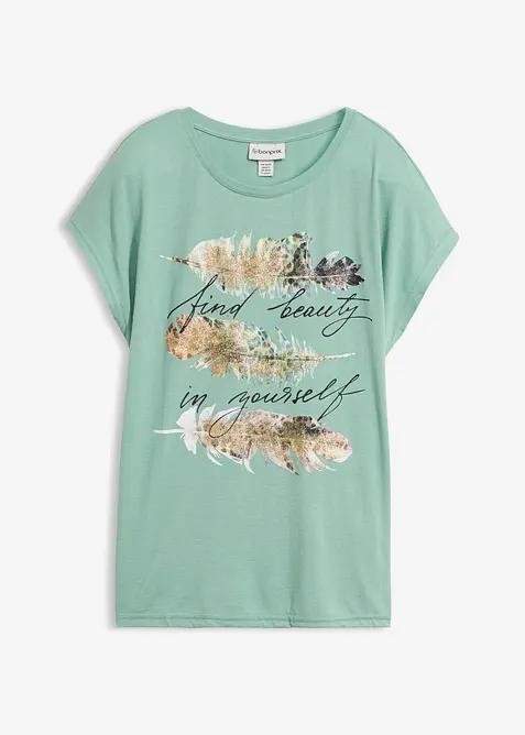 T-shirt med glittertrykk, bonprix