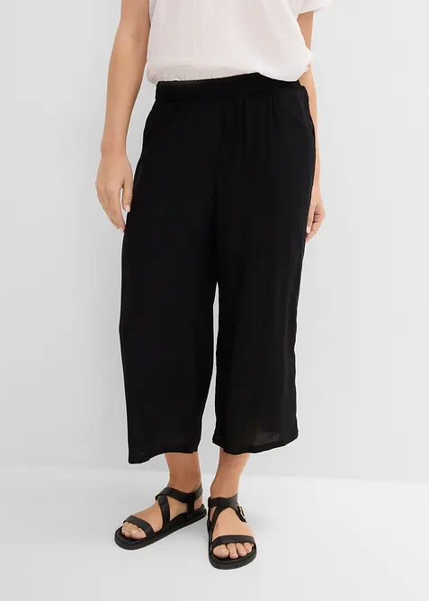 &frac34;-lang bukse av viskose med komfortlinning, bonprix