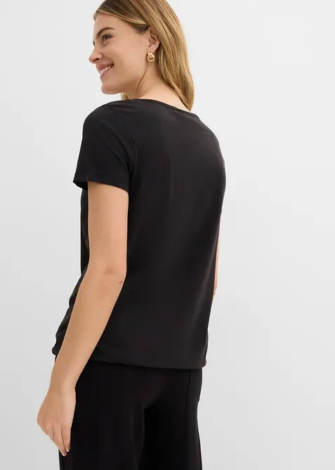 Topp i 100% bomull, kortermet, bonprix