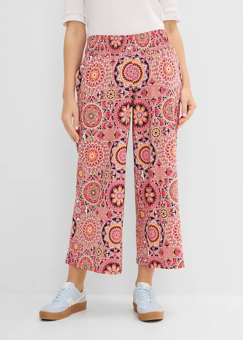 7/8-culotte i jersey med vide ben og bred, vaflet linning, bonprix