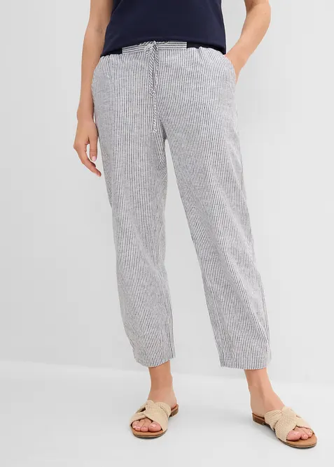 7/8-bukse med lin, bonprix