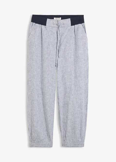 7/8-bukse med lin, bonprix