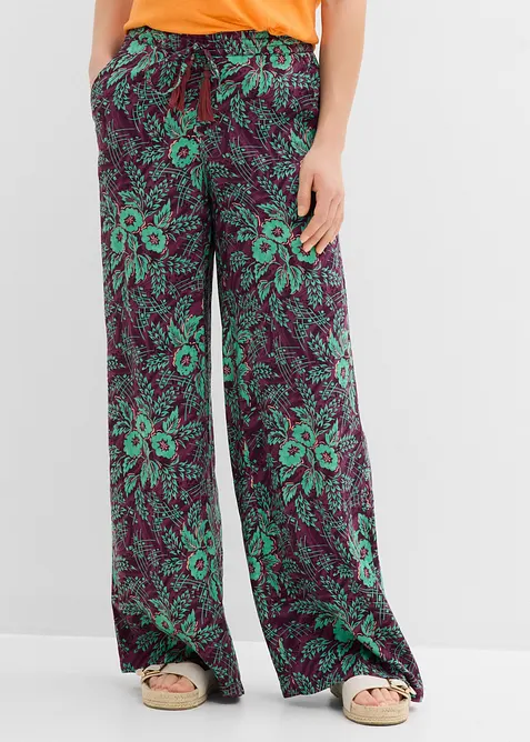 Vid bukse i lett viskose, bonprix