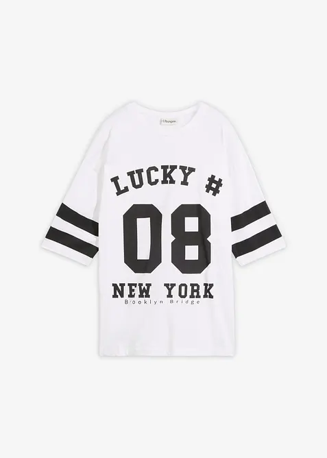 Oversized topp i 100% &oslash;kologisk bomull, bonprix