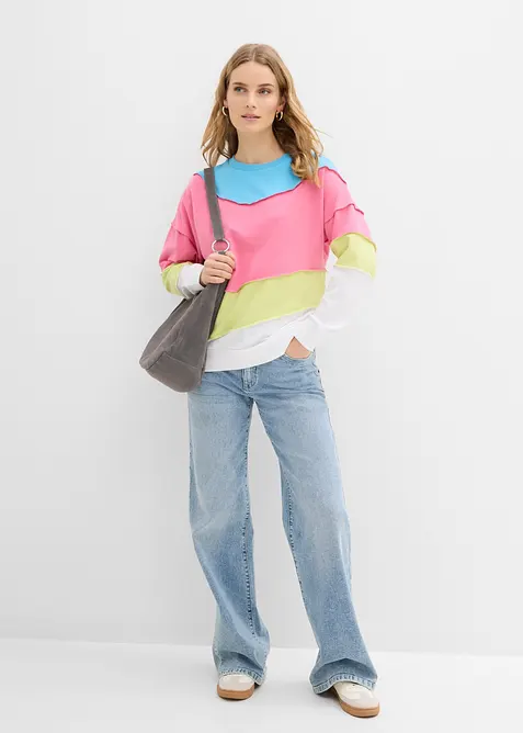 Sweatshirt i myk bomullsmiks, bonprix
