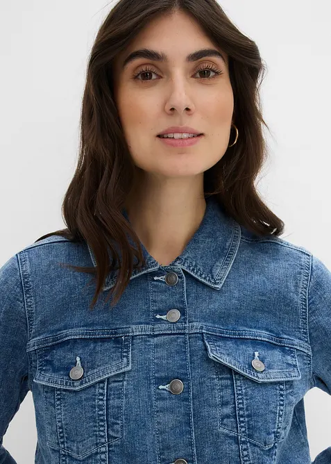 Jeansjakke med stretch, boyfriend-modell, bonprix