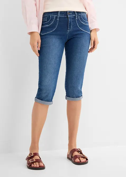 Straight-jeans Mid Waist, cropped, bonprix
