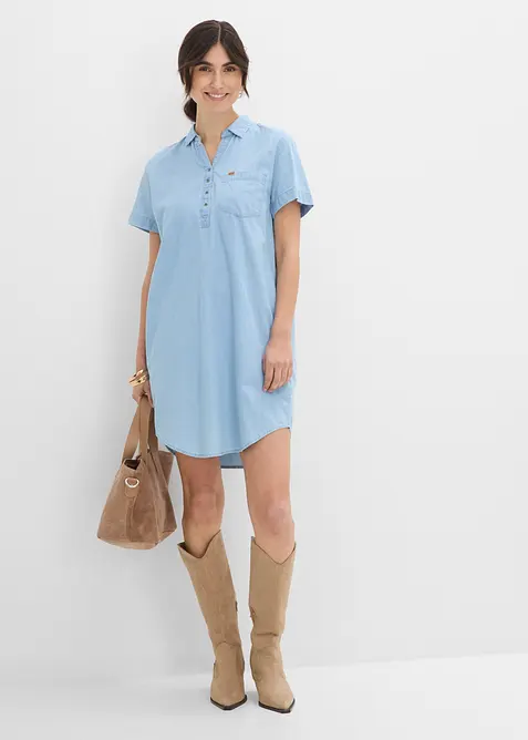 Jeanskjole, kortermet, bonprix