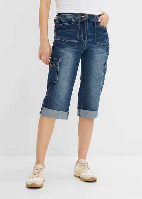 Cargo-jeans, Mid Waist, stretch, bonprix