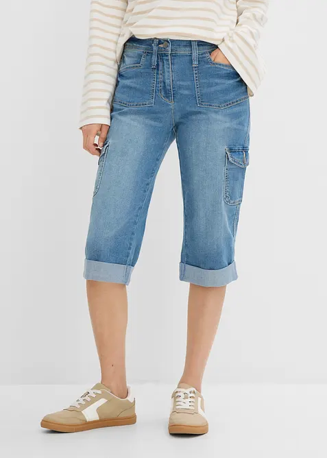 Cargo-jeans, Mid Waist, stretch, bonprix