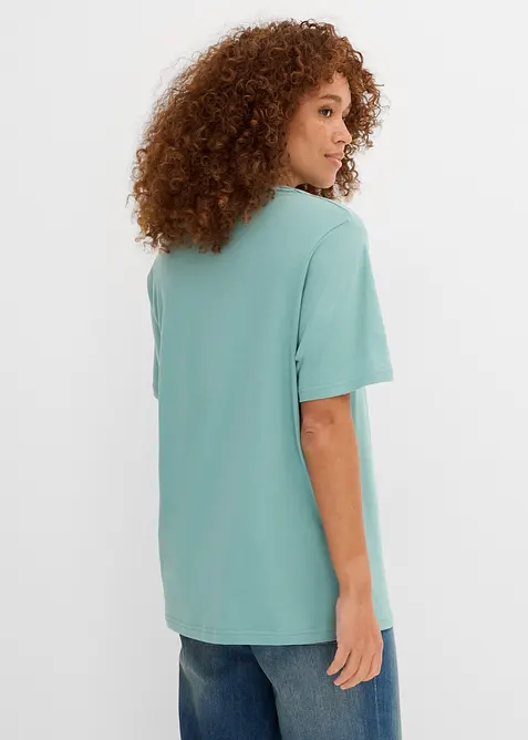 Vid, lang topp med V-hals, kortermet (5-pack), bonprix