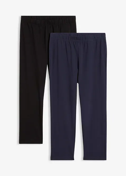 Capri-leggings i smal modell (2-pack), bonprix