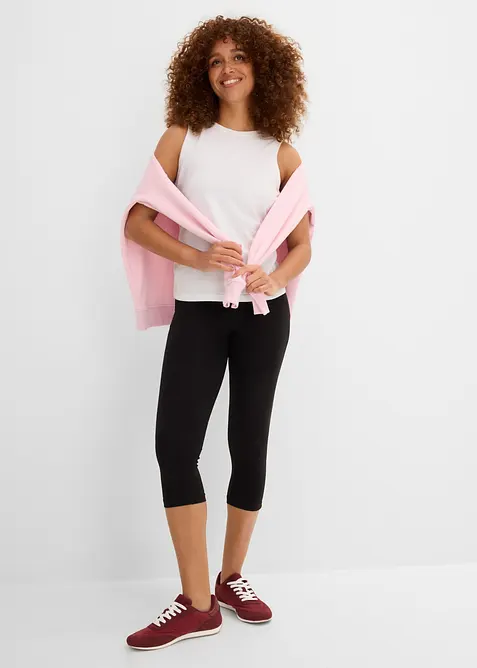 Capri-leggings i smal modell (2-pack), bonprix