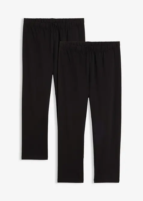Capri-leggings i smal modell (2-pack), bonprix