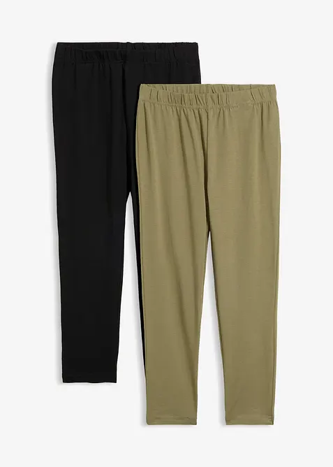 Capri-leggings i smal modell (2-pack), bonprix