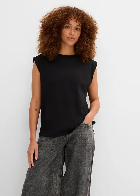 Oversized topp i 100% &oslash;kologisk bomull, bonprix