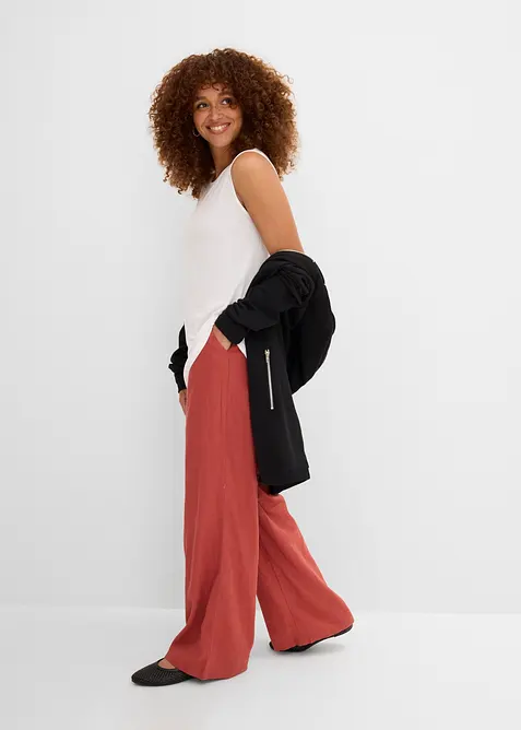 Lang topp av myk viskose, 2-pack, bonprix