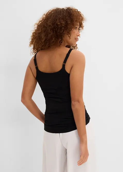 Lang singlet av &oslash;kologisk bomull, 2-pack, bonprix