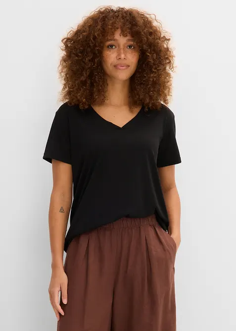 Topp med V-hals, bonprix