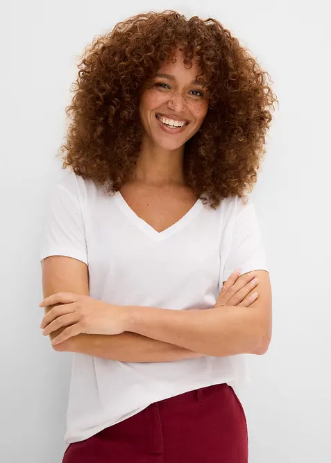 Topp med V-hals, bonprix