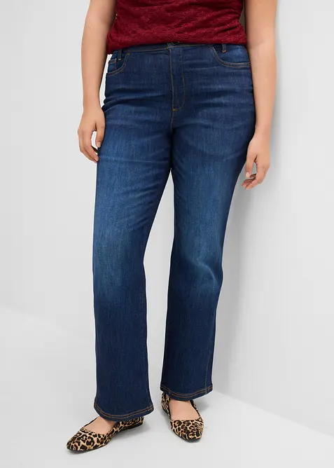 Bootcut-jeans High Waist, komfortlinning, bonprix