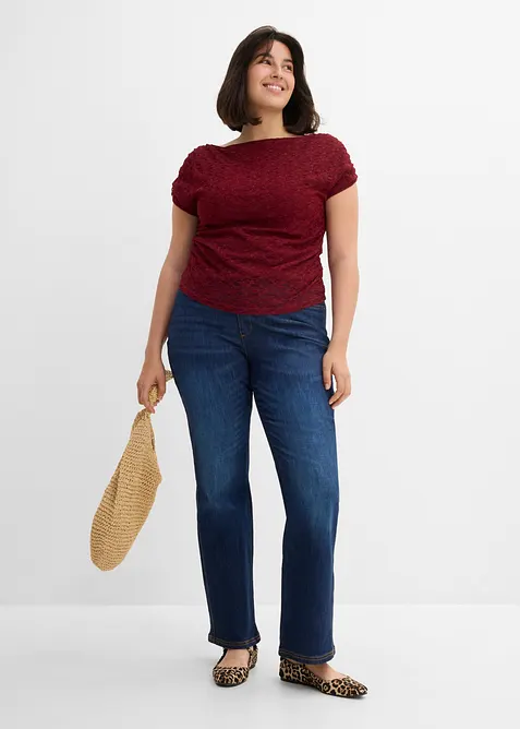 Bootcut-jeans High Waist, komfortlinning, bonprix