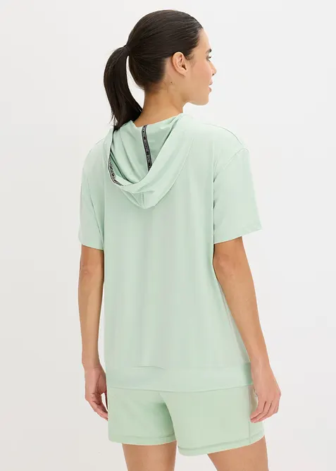 Oversized treningstopp med hette, hurtigt&oslash;rkende, bonprix