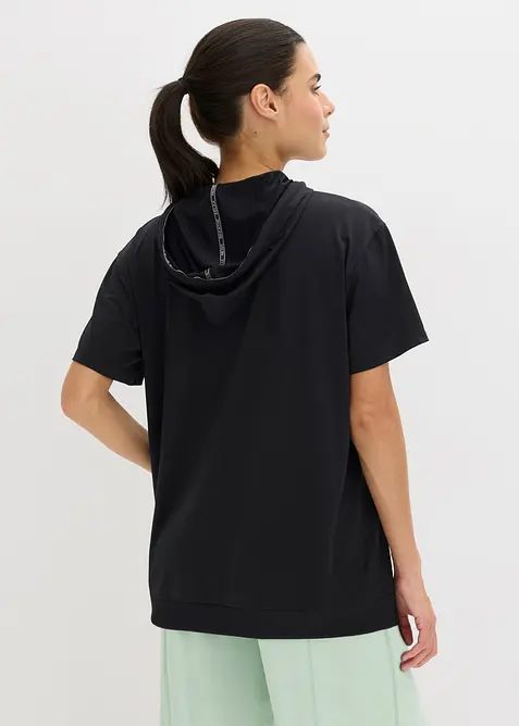 Oversized treningstopp med hette, hurtigt&oslash;rkende, bonprix