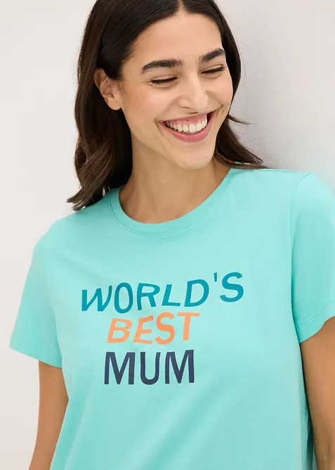 Kort nattkjole i 100% bomull, bonprix