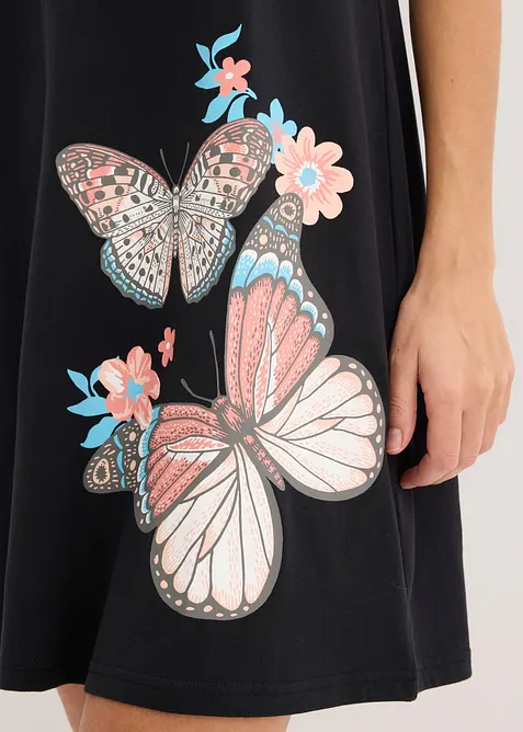 Kort nattkjole i 100% bomull, bonprix