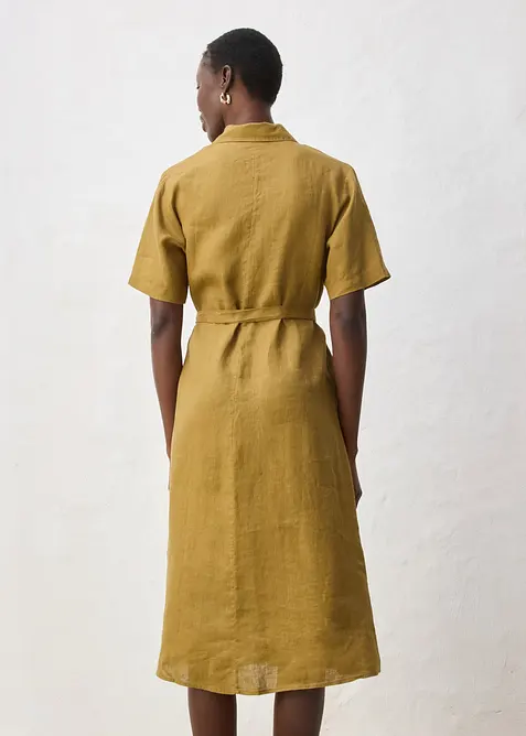 Skjortekjole i 100% lin, bonprix