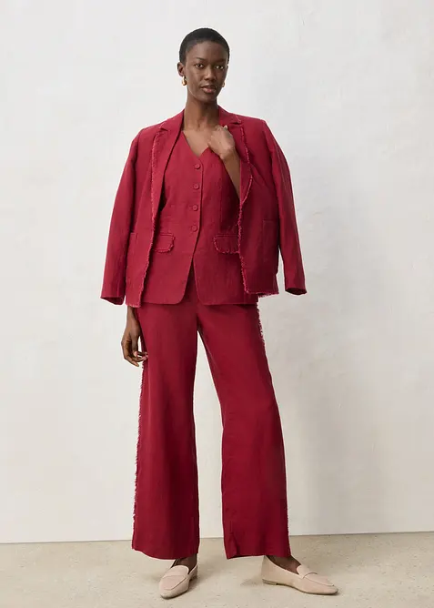 Linbukse med vide ben, bonprix