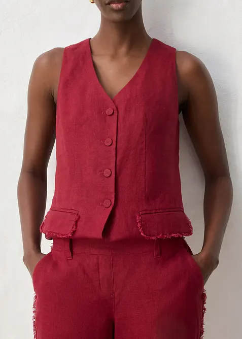 Linbukse med vide ben, bonprix