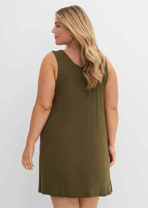 Kort jerseykjole i myk viskose, bonprix