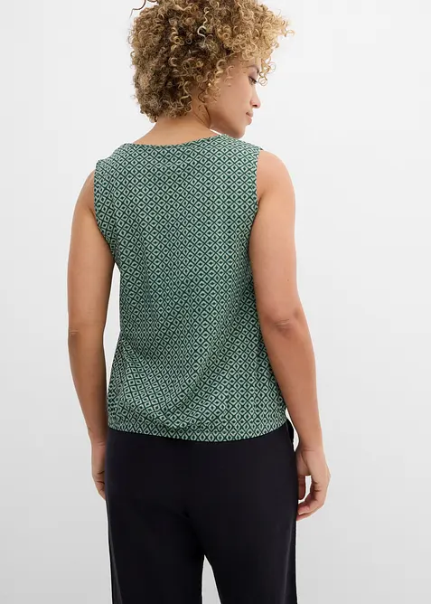 Topp med strikk i falden, bonprix