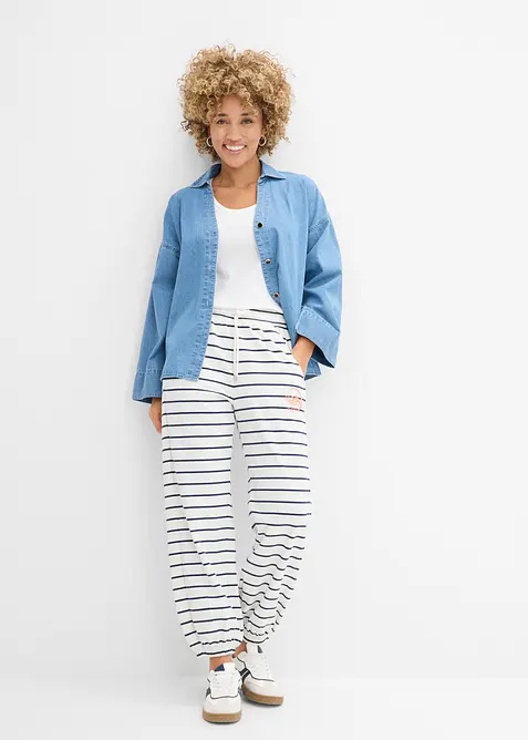 Sweatbukse i bomullsmiks, bonprix