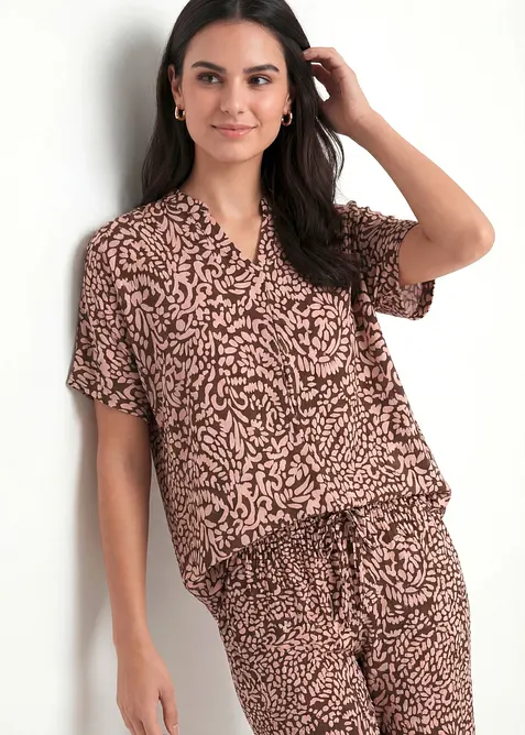 Bluse i viskose med pent fall, bonprix