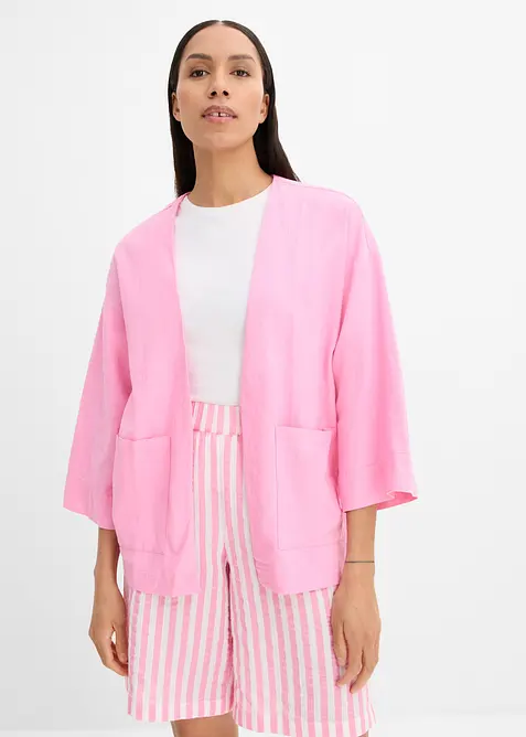 Kimono-bluse i linmiks, bonprix