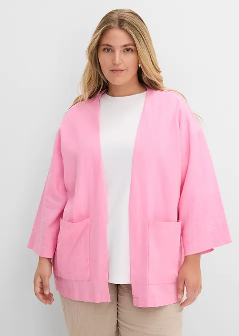 Kimono-bluse i linmiks, bonprix