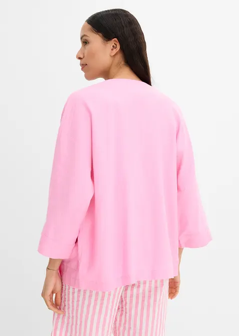 Kimono-bluse i linmiks, bonprix