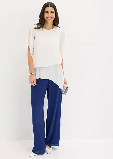 Bluse i lag p&aring; lag-stil med snipper i falden, bonprix