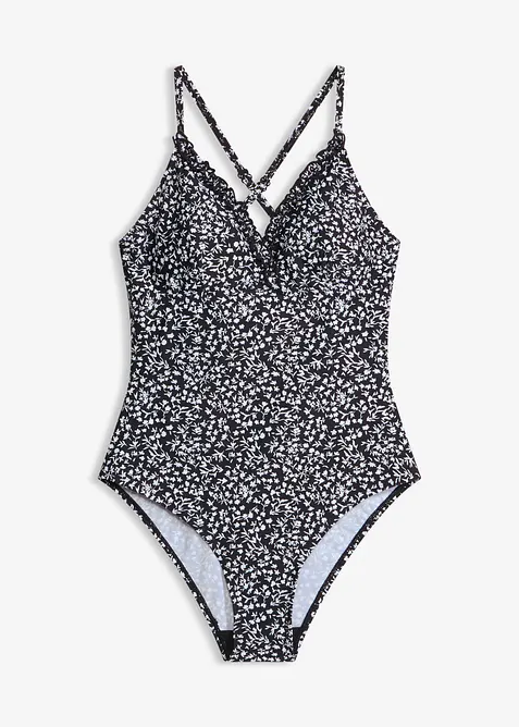 Badedrakt med kryssende stropper, bonprix