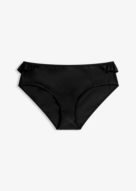 High Waist bikinitruse med rysjer, hurtigt&oslash;rkende, bonprix