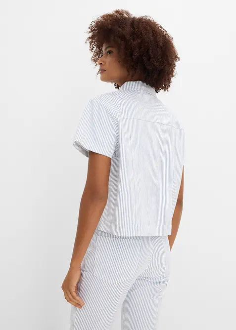 Denimjakke, stripete, bonprix