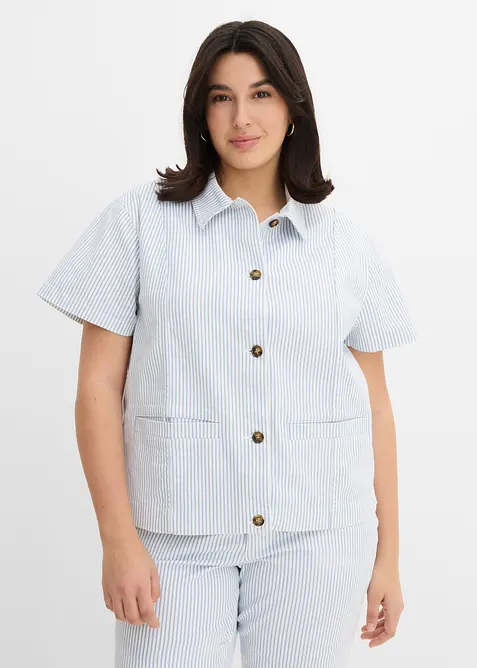 Denimjakke, stripete, bonprix