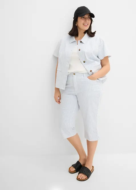 Denimjakke, stripete, bonprix