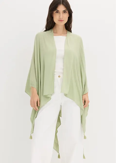 Lett sommerponcho i 100% viskose, bonprix