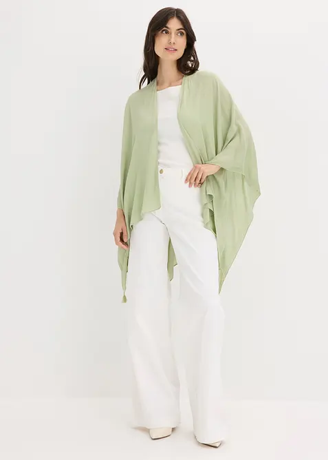 Lett sommerponcho i 100% viskose, bonprix