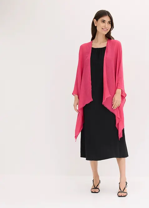 Poncho med vaflet detalj, bonprix